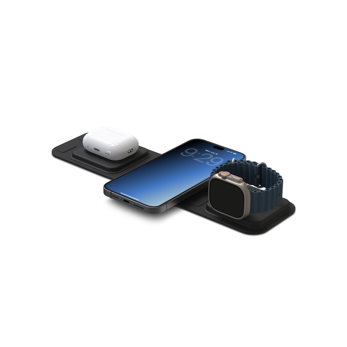 3-in-1 Travel Charger with MagSafe - Fabric Pouch