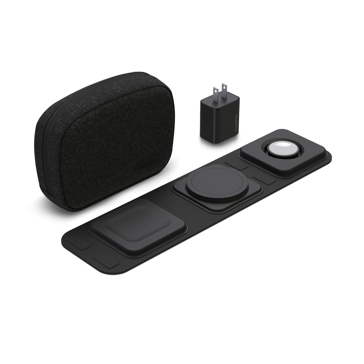 3-in-1 Travel Charger with MagSafe - Fabric Pouch