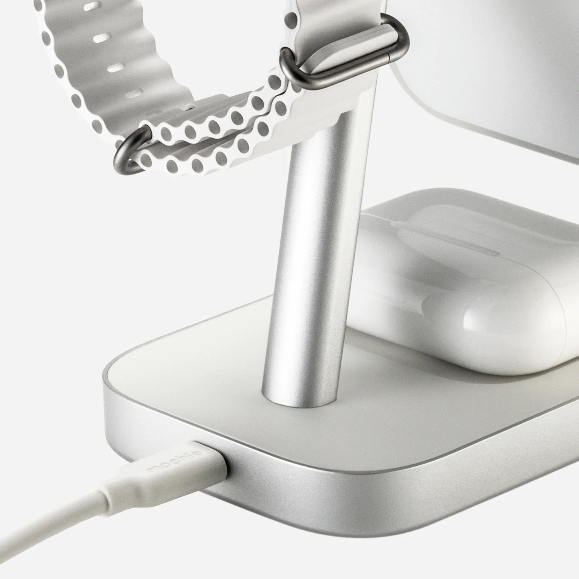 3-in-1 Wireless Charge Stand - White