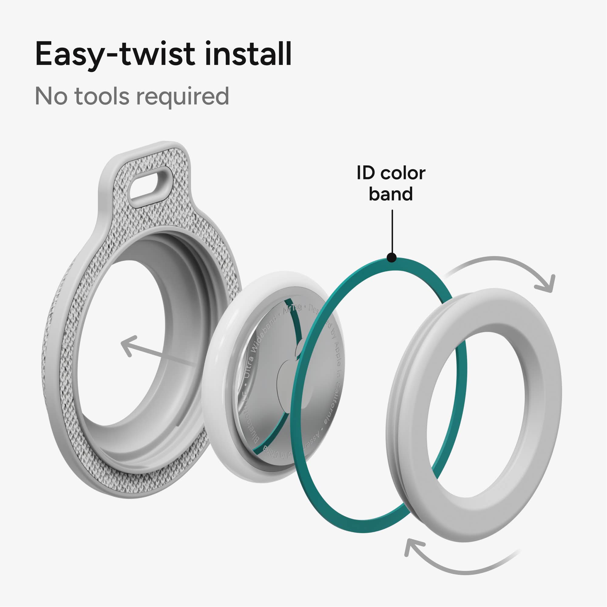 Knit AirTag Case with Loop Attach - 4 pack