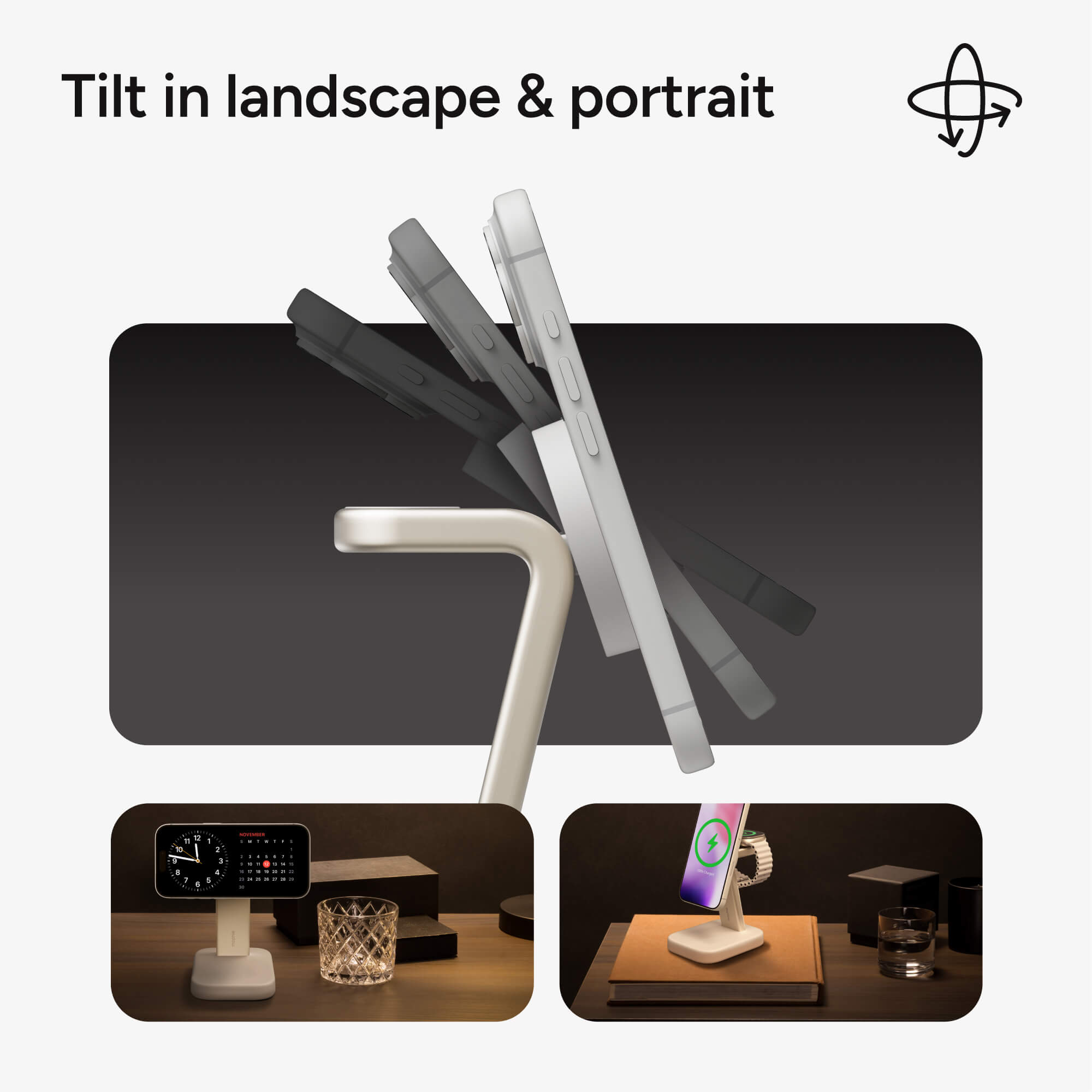 2-in-1 Wireless Charging Stand for Watch