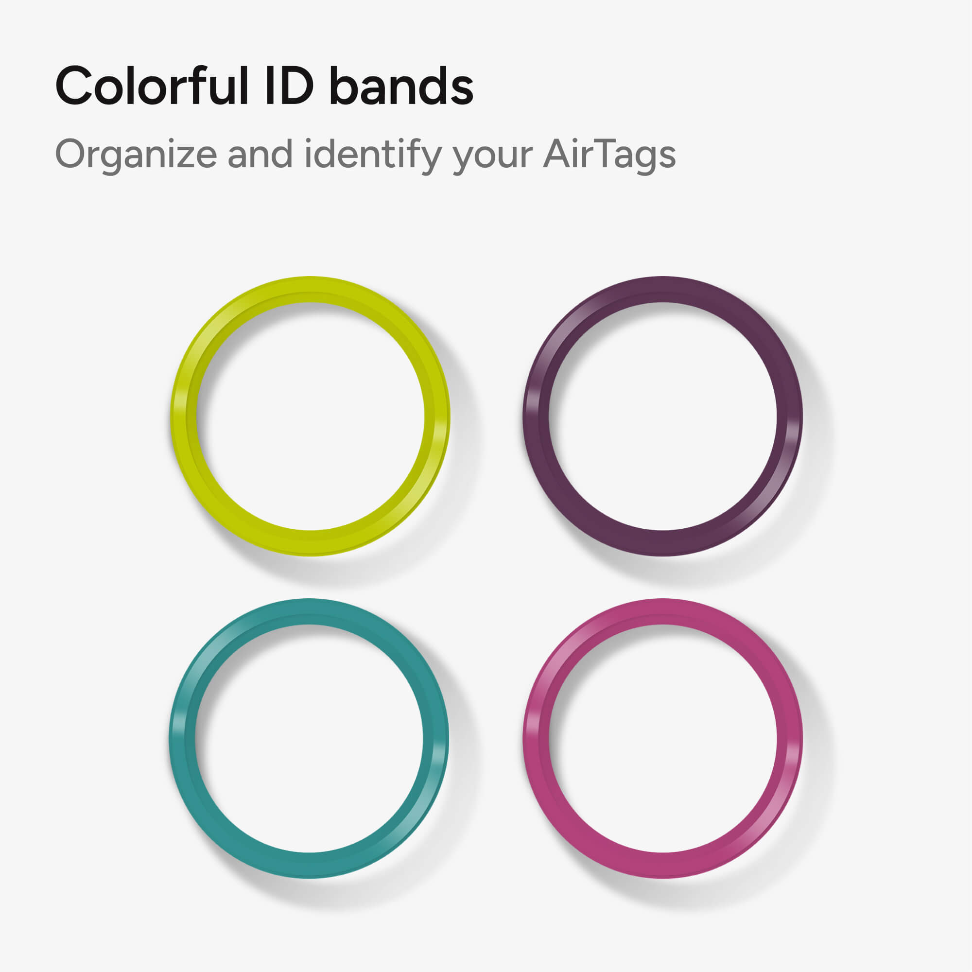 Knit AirTag Case with Ring Attach - 4 pack