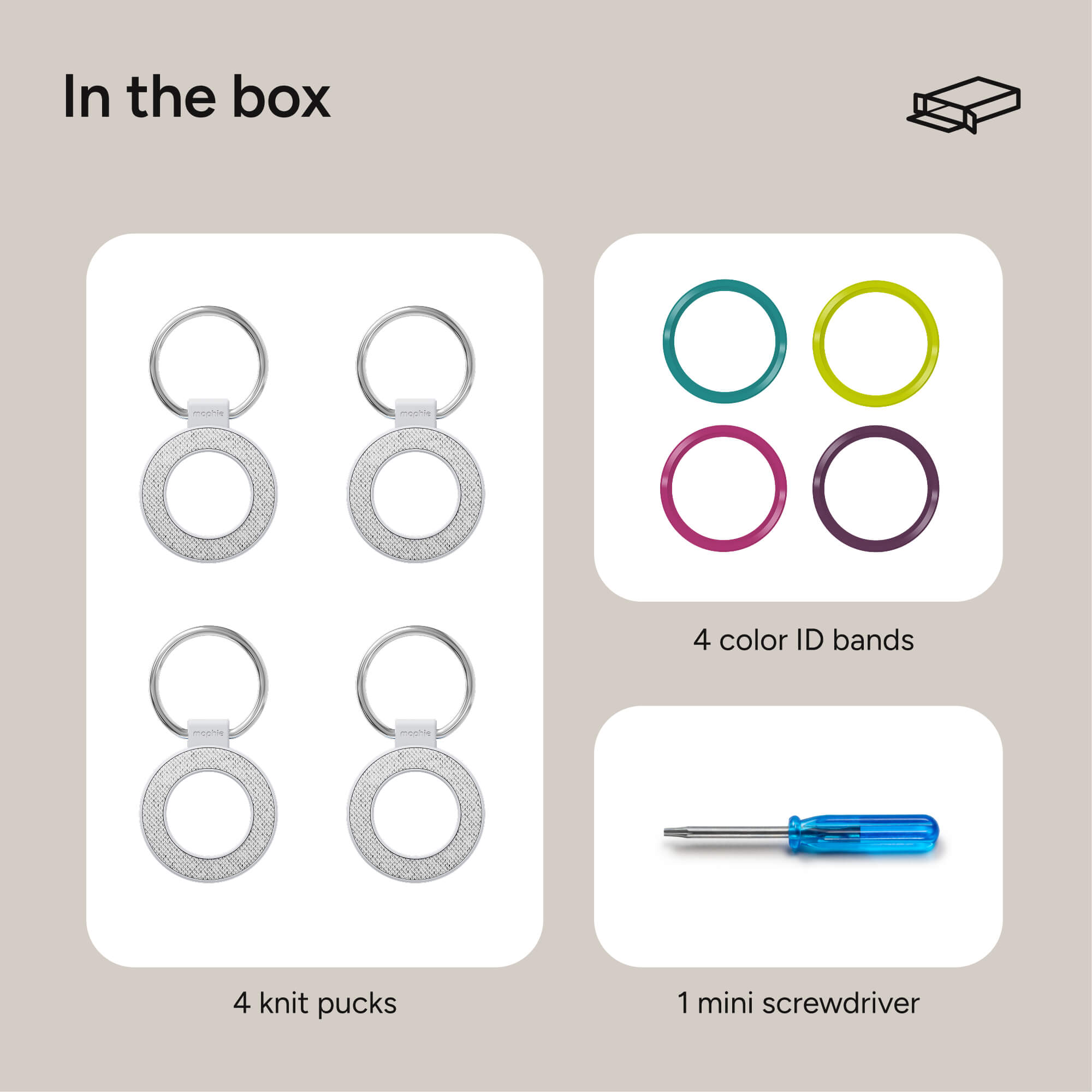 Knit AirTag Case with Ring Attach - 4 pack