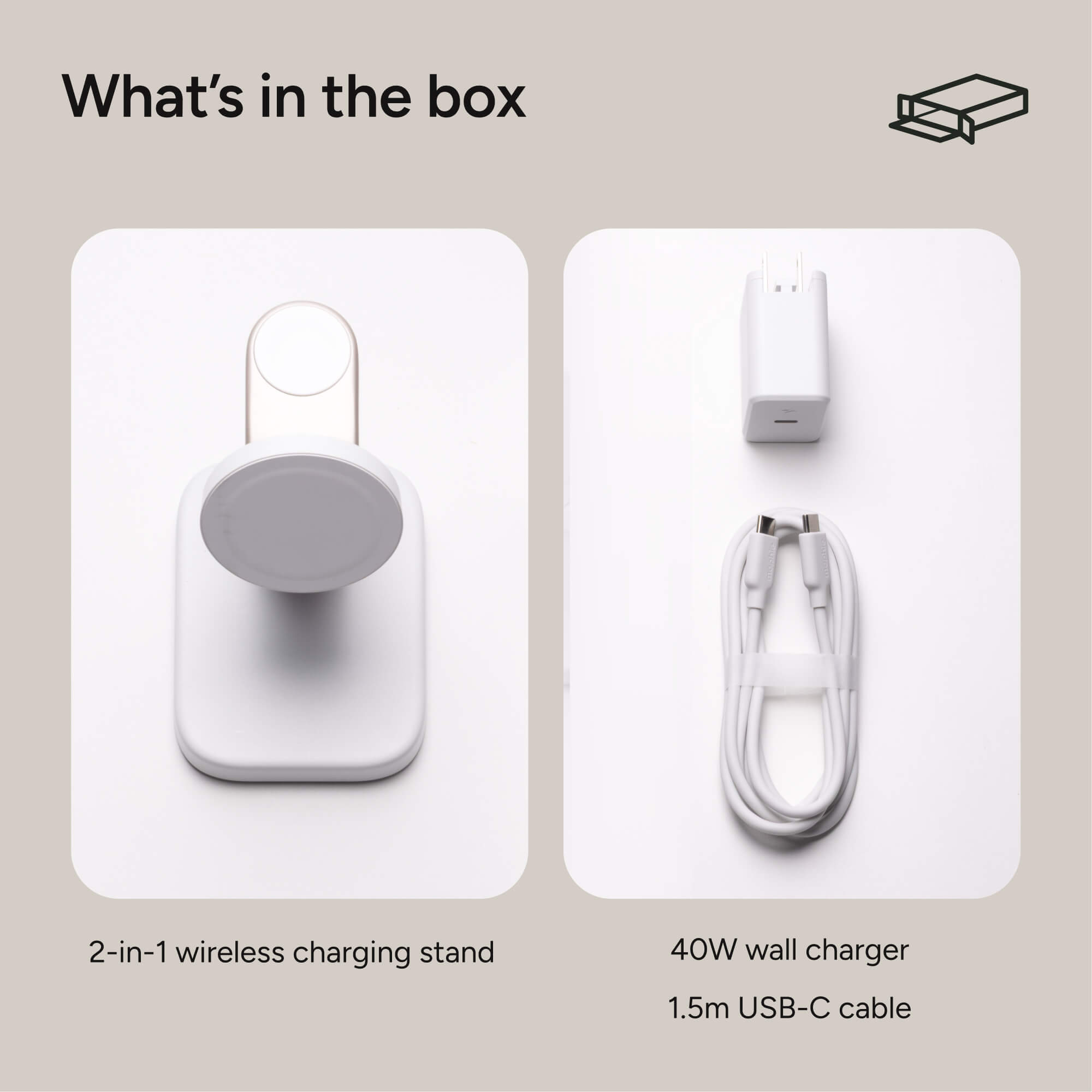 2-in-1 Wireless Charging Stand for Watch