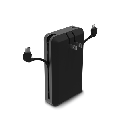 Powerstation Plus Ultra 10K Power Bank with Integrated Cables and AC Plug