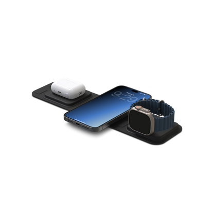 3-in-1 Travel Charger with MagSafe - Fabric Pouch
