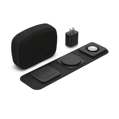 3-in-1 Travel Charger with MagSafe - Fabric Pouch