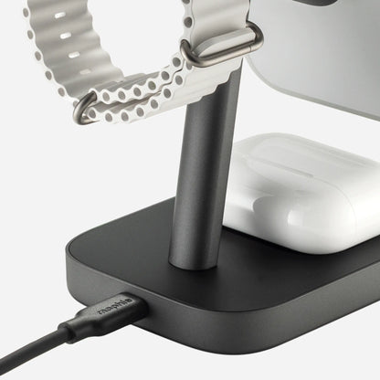 3-in-1 Wireless Charge Stand - Black