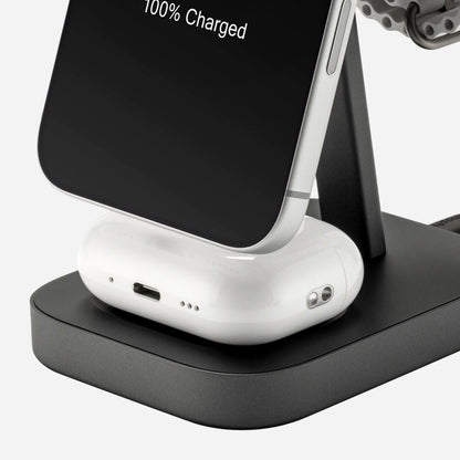 3-in-1 Wireless Charge Stand - Black