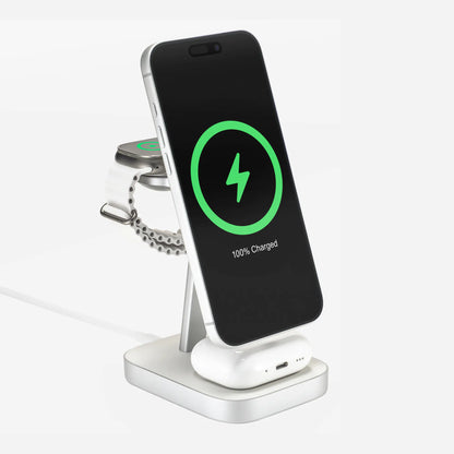 3-in-1 Wireless Charge Stand - White