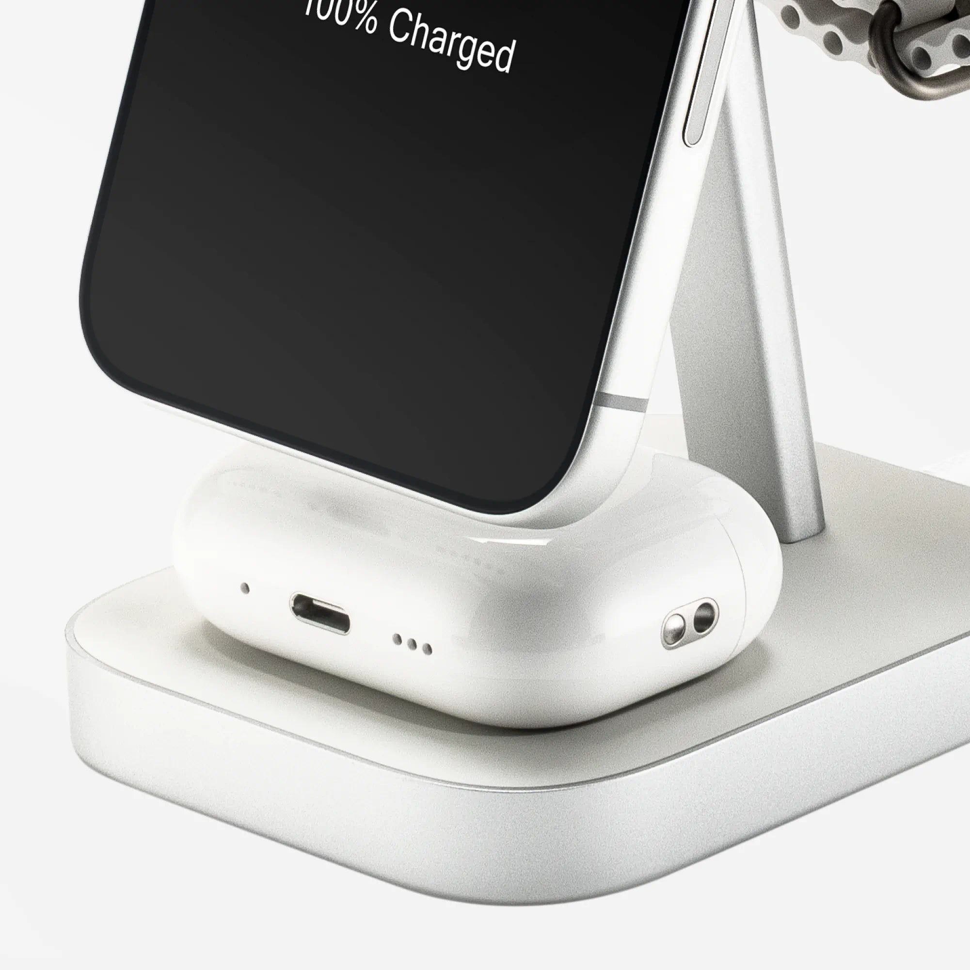 3-in-1 Wireless Charge Stand - White
