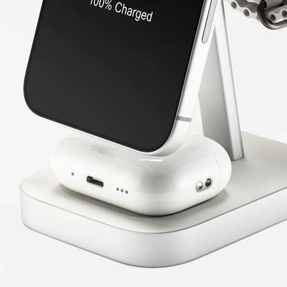 3-in-1 Wireless Charge Stand - White