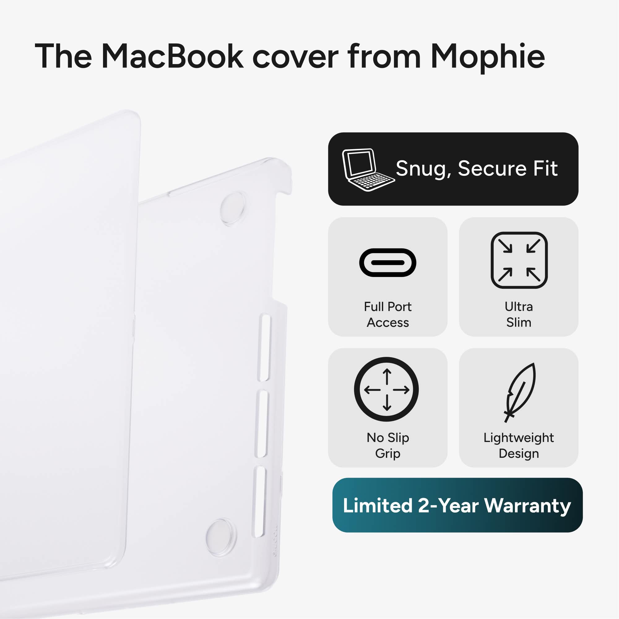 MacBookアクセサリー mophie Slim Hardshell Case MacBook Air Mophie Slim Hardshell Laptop Case - Apple MacBook Air 13