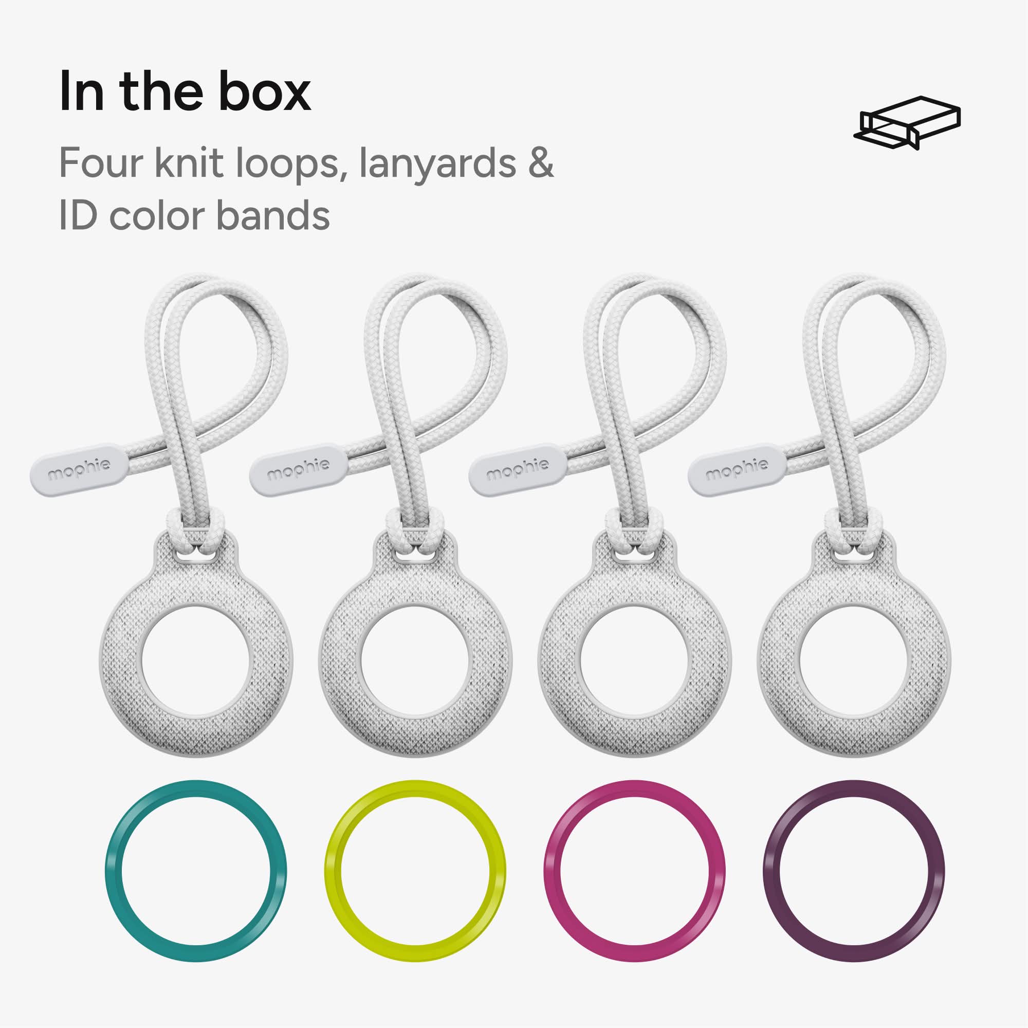 Knit AirTag Case with Loop Attach - 4 pack – mophie