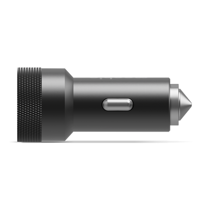 32W Dual Port USB-C + USB-A Car Adapter