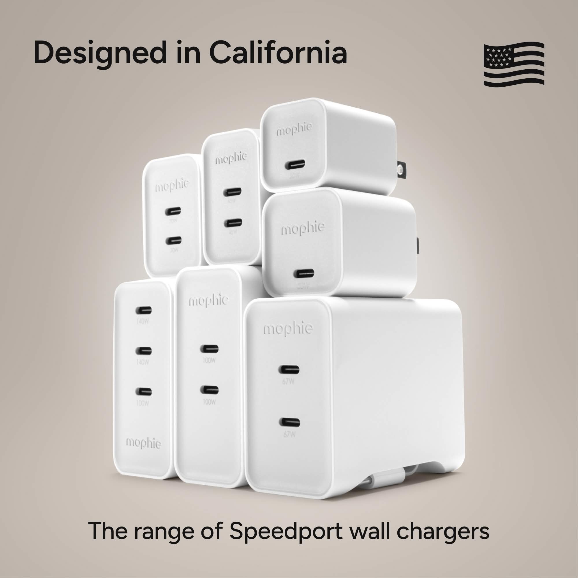 Speedport 70W Wall Charger – mophie