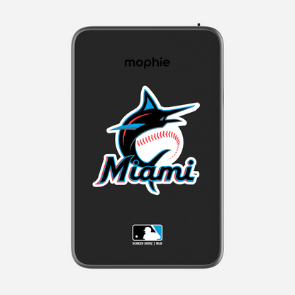 Miami Marlins Emblem Powerstation Plus Mini 5K Power Bank