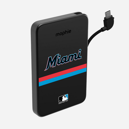 Miami Marlins Logo Powerstation Plus Mini 5K Power Bank