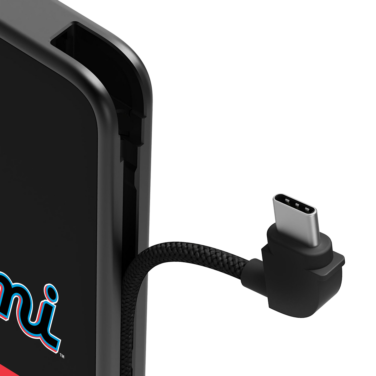 Miami Marlins Logo Powerstation Plus Mini 5K Power Bank