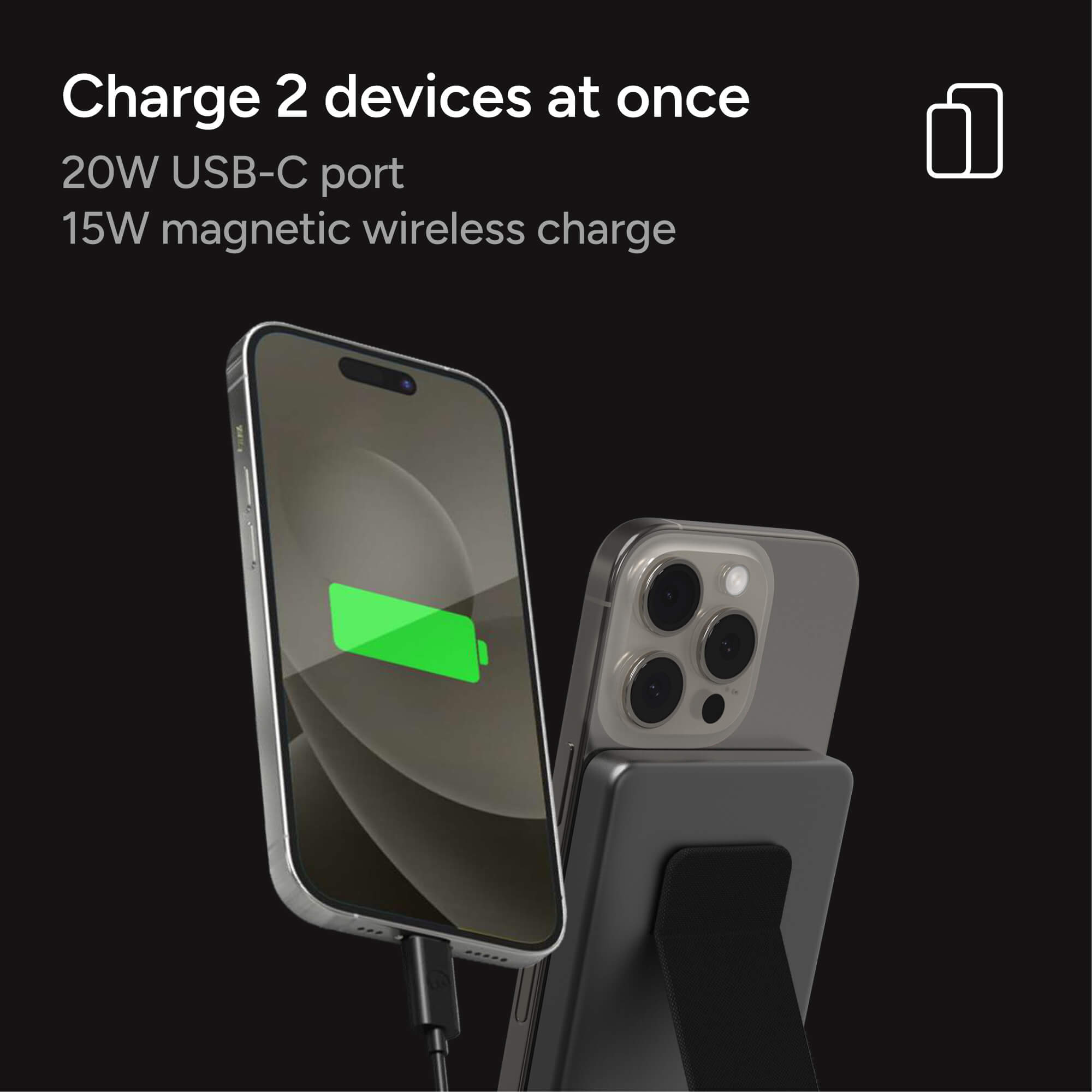 Powerstation Wireless 5K Slim 15W Power Bank with Stand