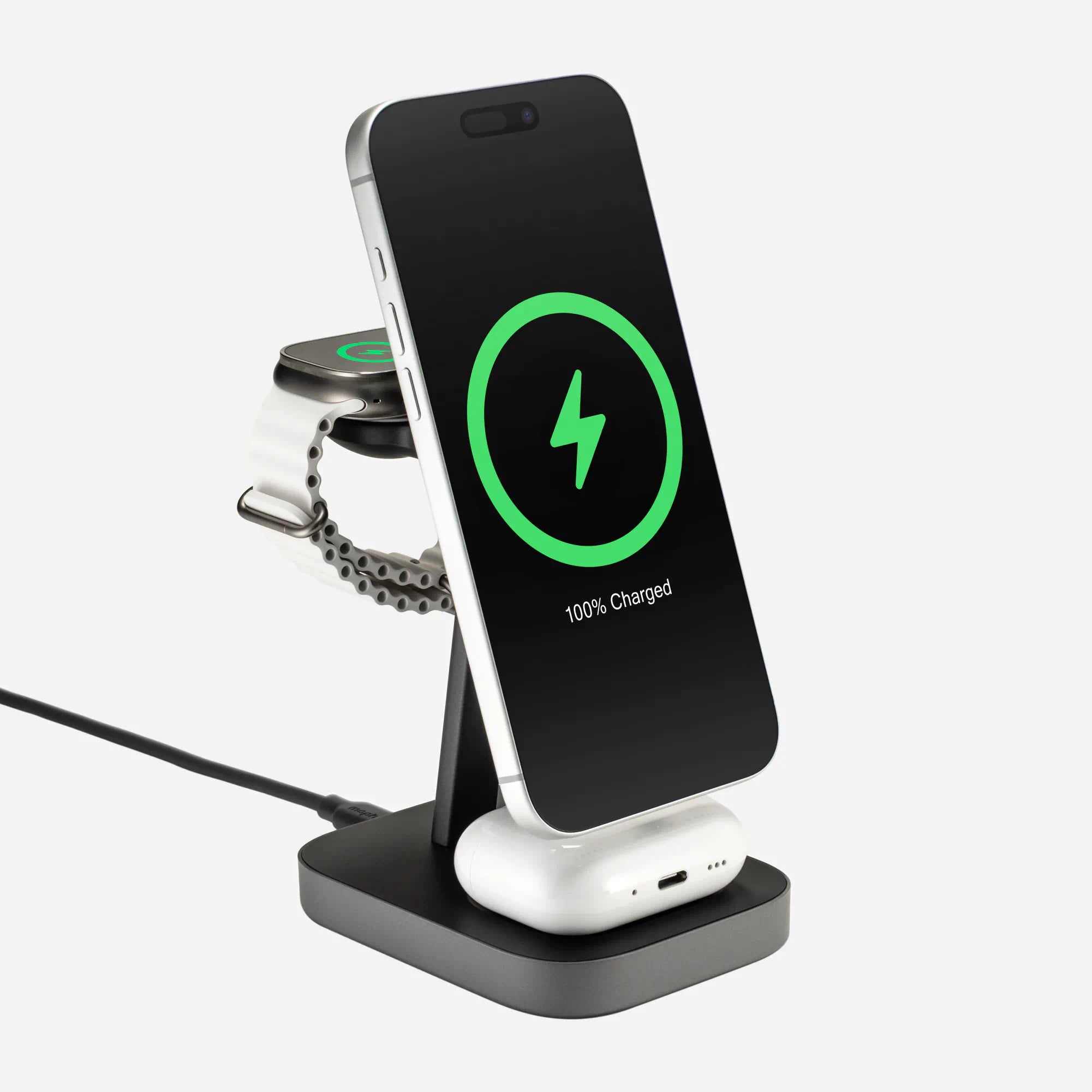 3-in-1 Wireless Charge Stand - Gold